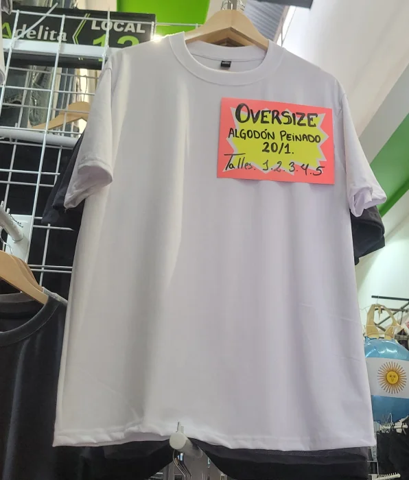 Remeras Oversize Lisas Algodón Peinado 20/1