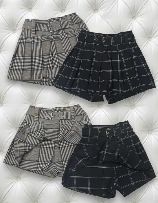 Short Pollera Bengalina Cuadrille