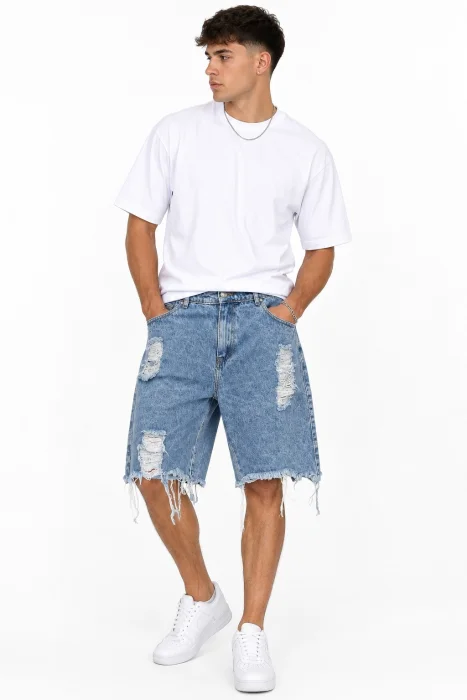 Jeans Corto Roturas