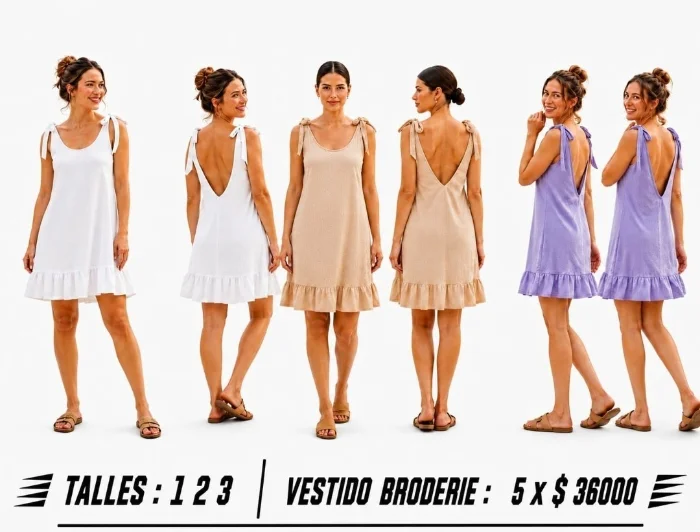 Vestido Broderie Dama