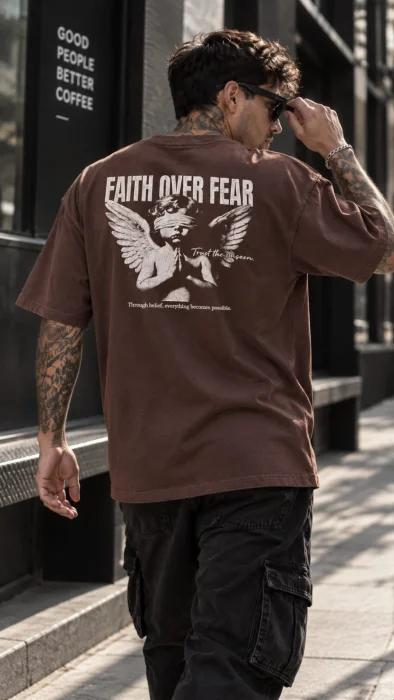 Remera Andoni Oversize Faith Over Fear