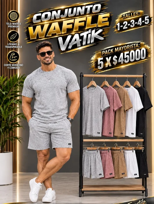 Conjunto Hombre Waffle Vatik