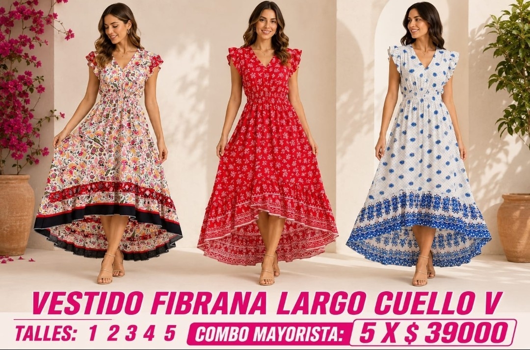 Vestidos Fibrana Larga Fardo de 100 Prendas $ 5000 C/ - Imagen 2
