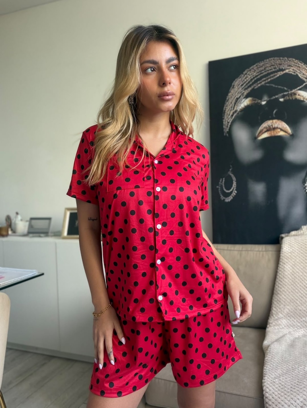 Pijama Camisa y Shorts - Imagen 3
