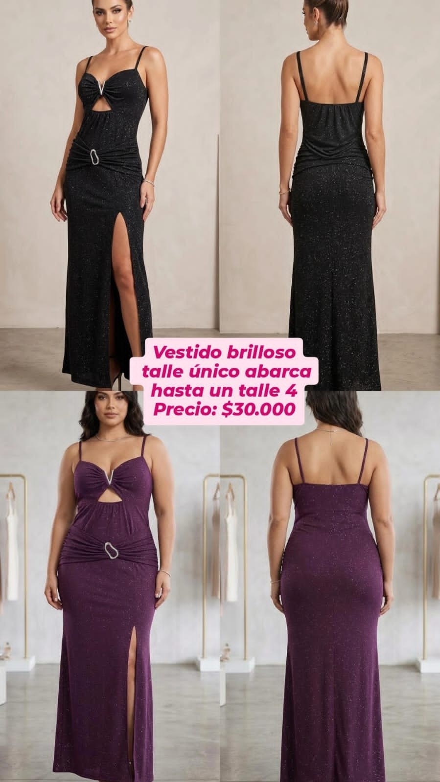 Vestidos con Brillo Talles Abarca  un 4 - Imagen 4