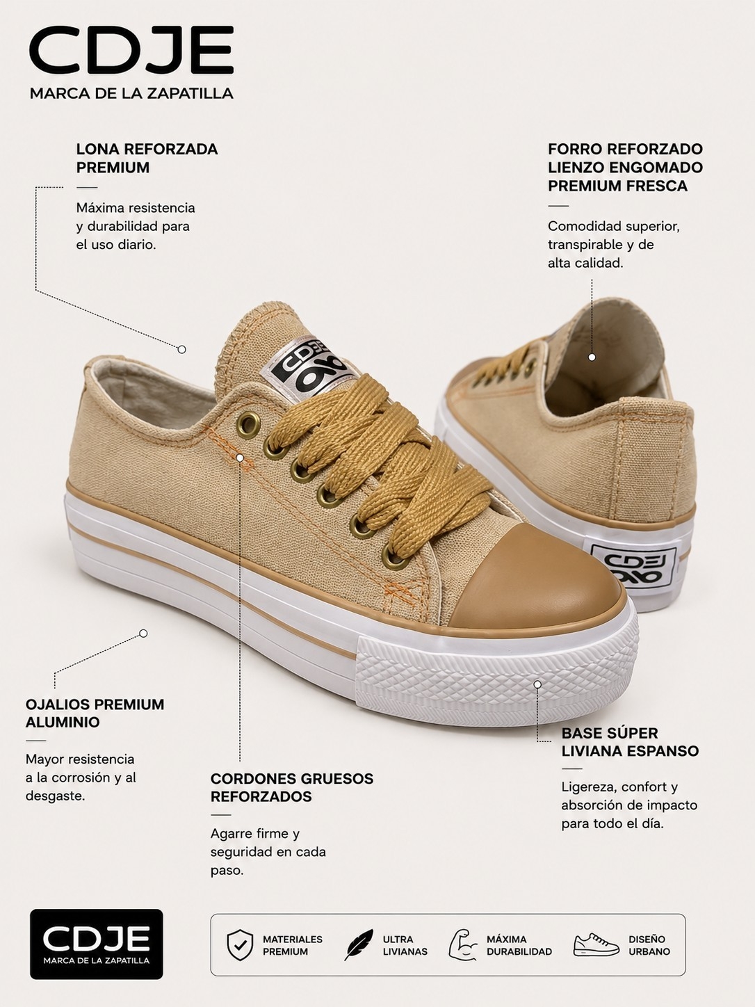 Zapatillas de Lona Reforzada - Imagen 4