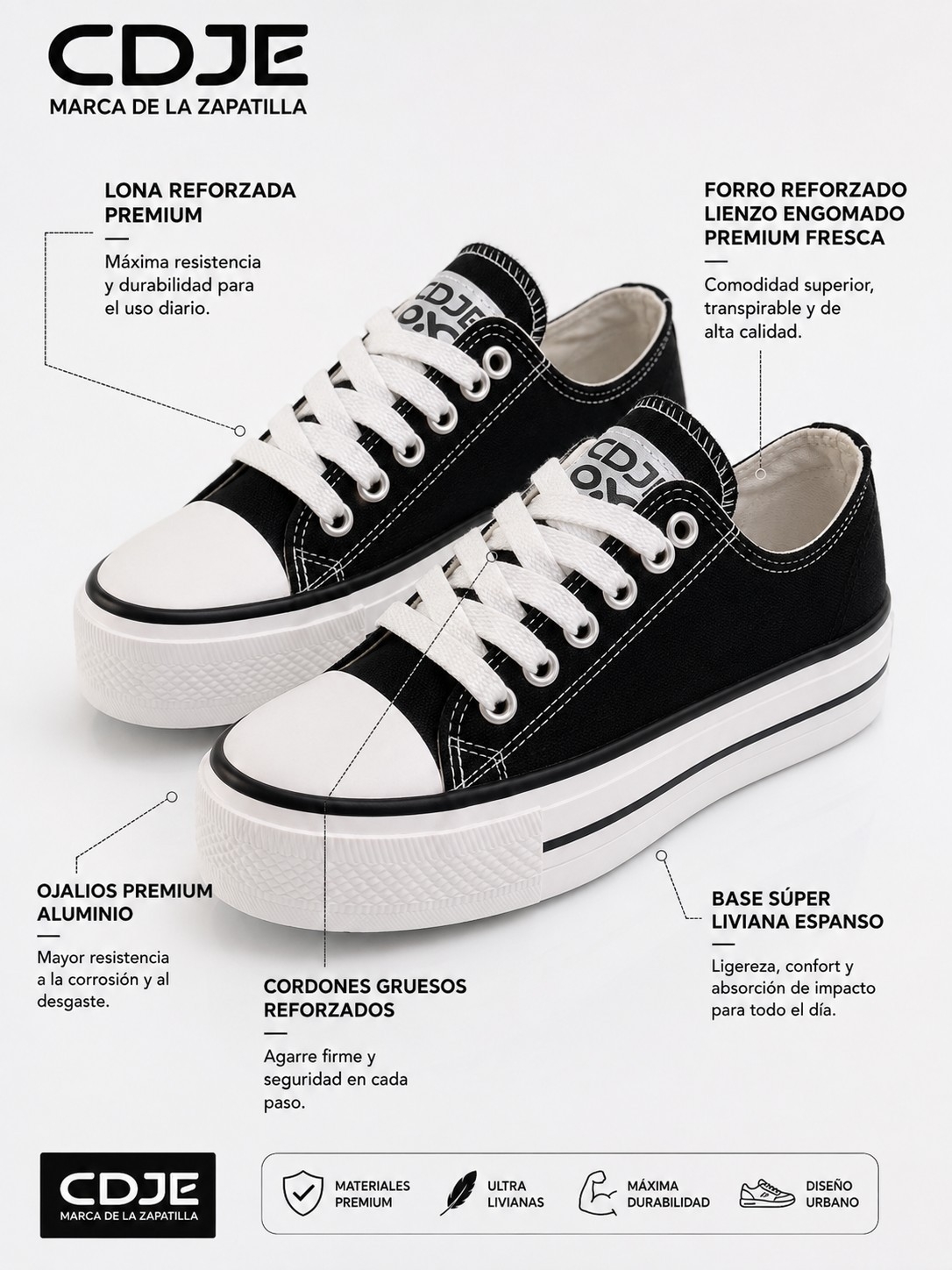 Zapatillas de Lona Reforzada - Imagen 5