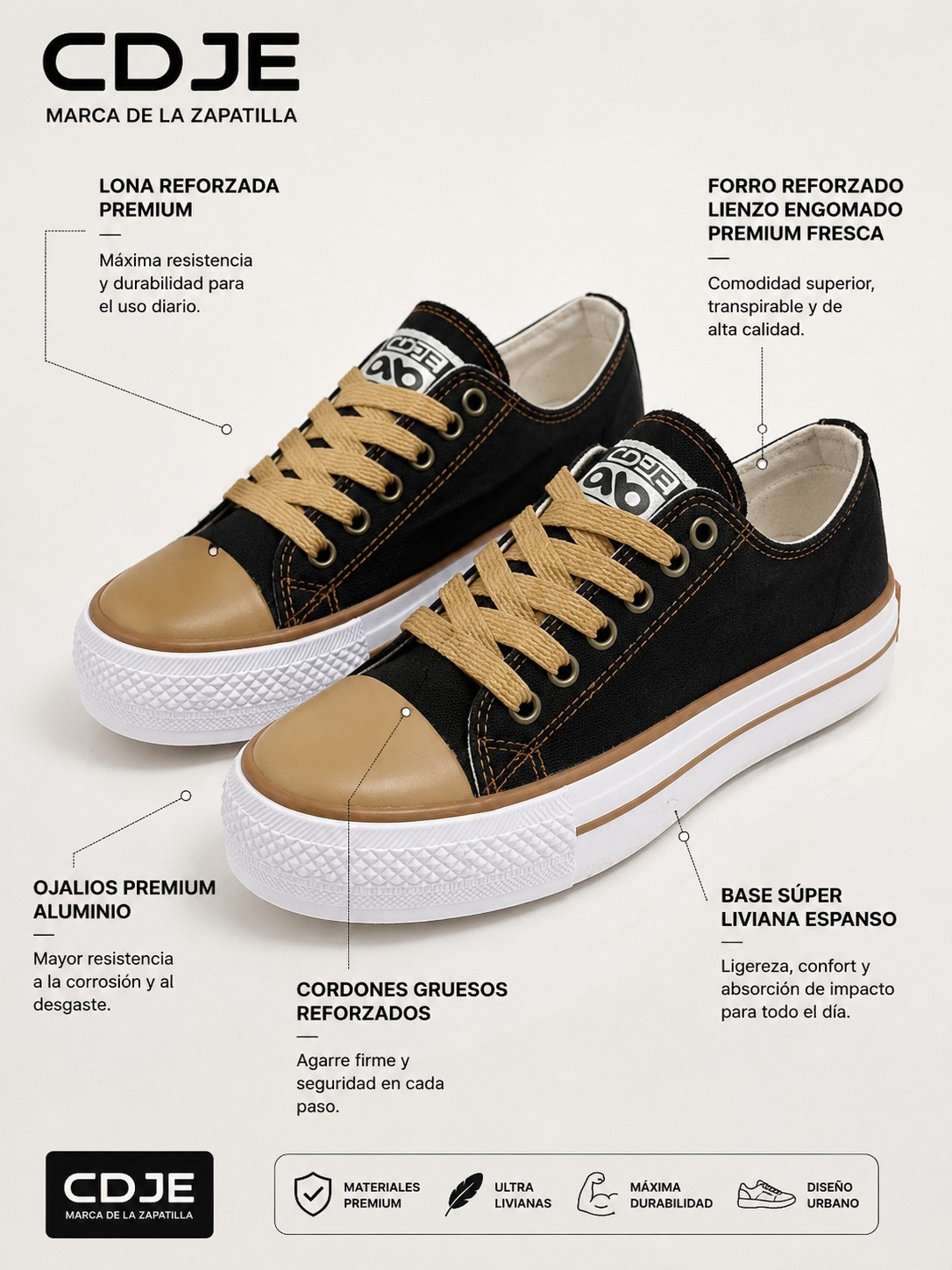 Zapatillas de Lona Reforzada - Imagen 6