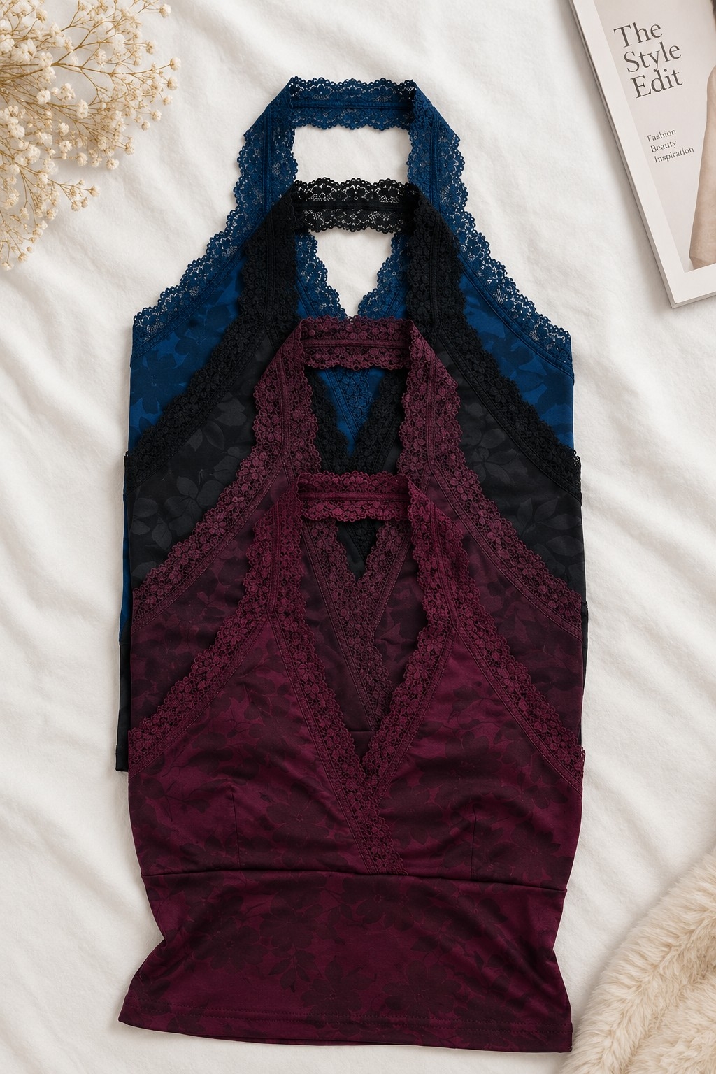 Top Musculosa de Microfibra con Puntilla - Imagen 2