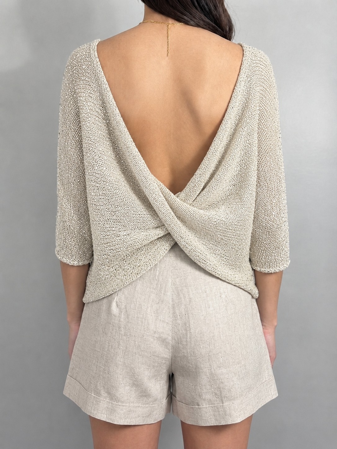Sweater Nudo con Brillo - Imagen 2