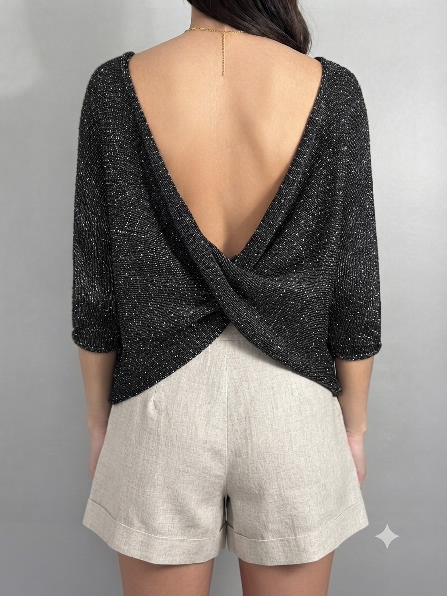 Sweater Nudo con Brillo - Imagen 3