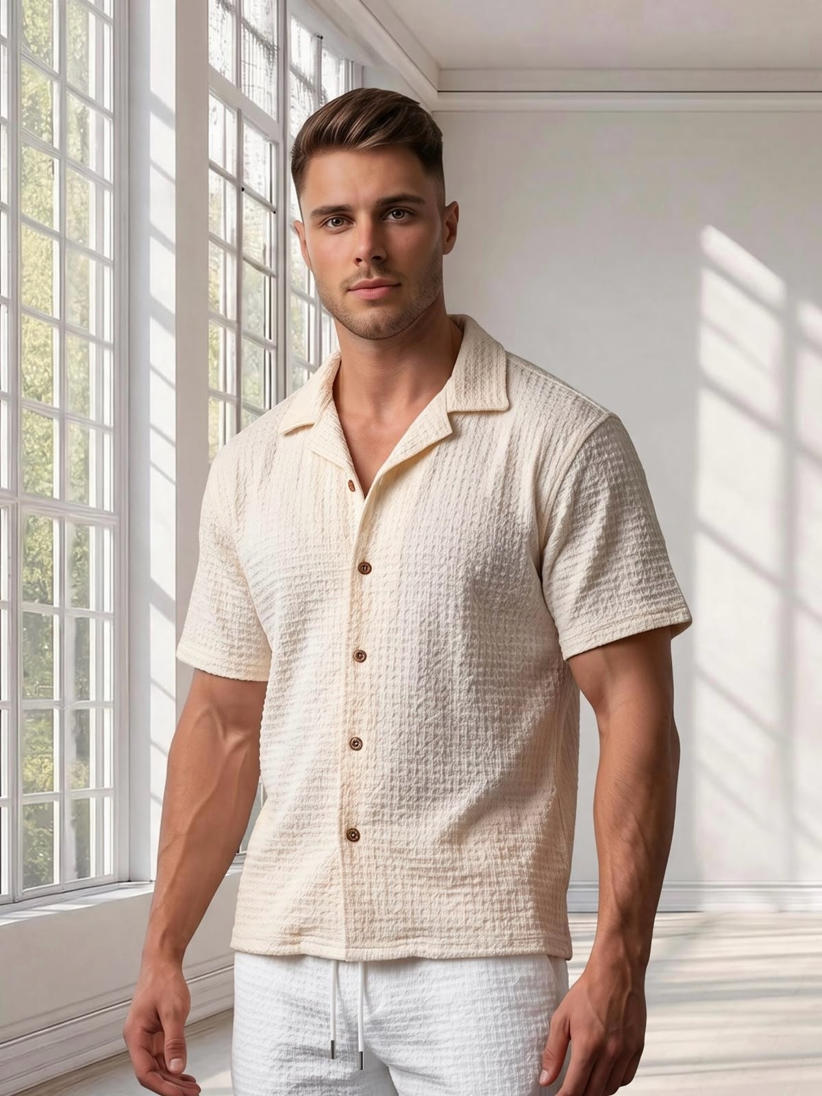 Camisa de Bruselas Cuello Cubano - Imagen 5