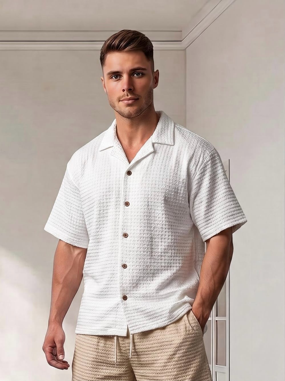 Camisa de Bruselas Cuello Cubano - Imagen 6