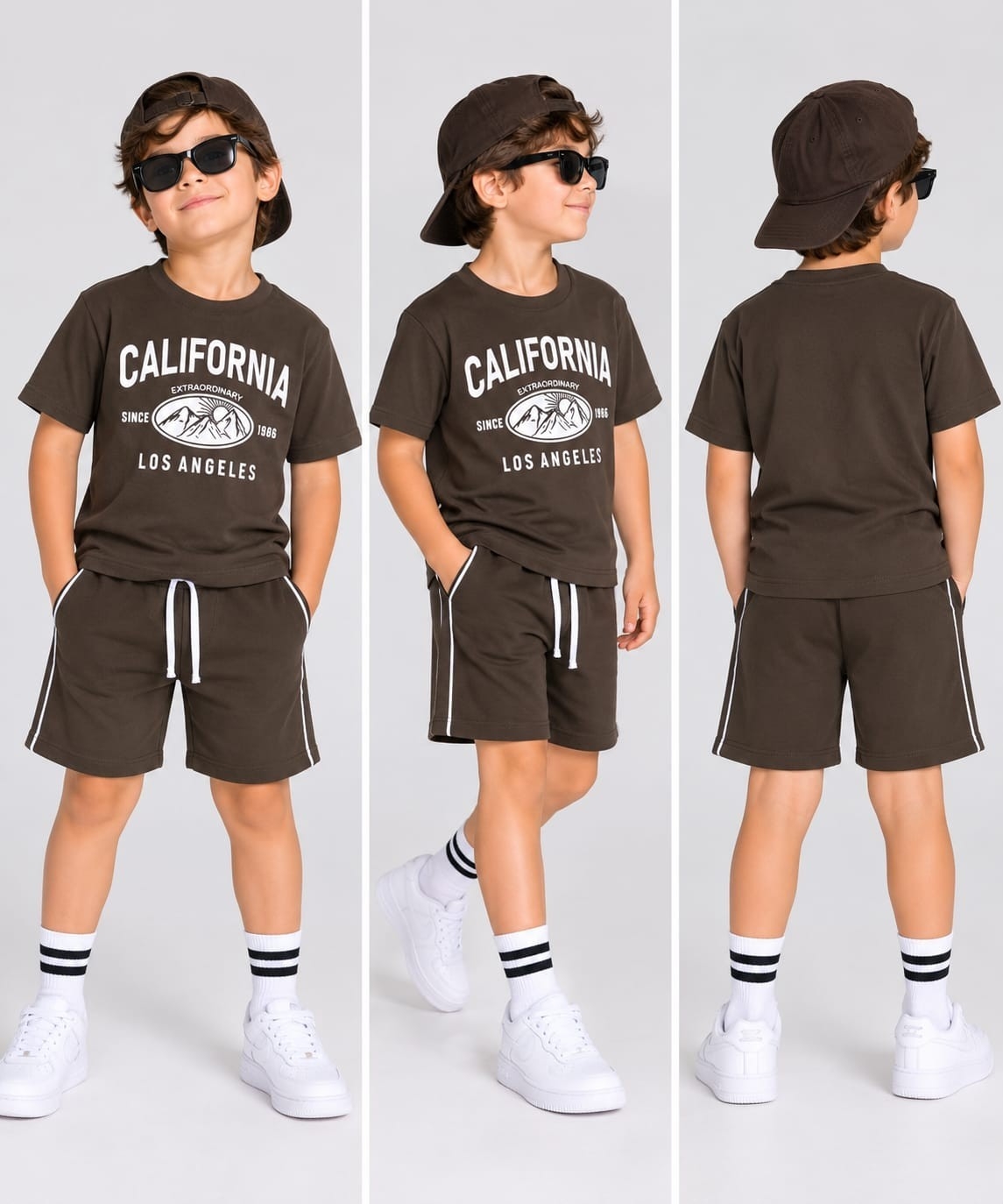 Conjuntos Niños Remeras Manga Corta/ Short. ( Jersey y Rustico Peinado ) - Imagen 1