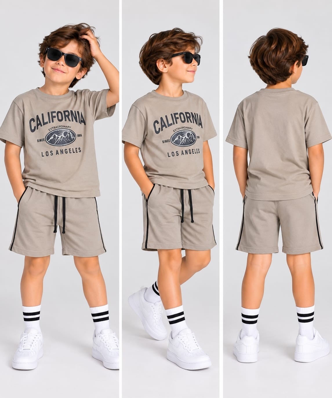 Conjuntos Niños Remeras Manga Corta/ Short. ( Jersey y Rustico Peinado ) - Imagen 2