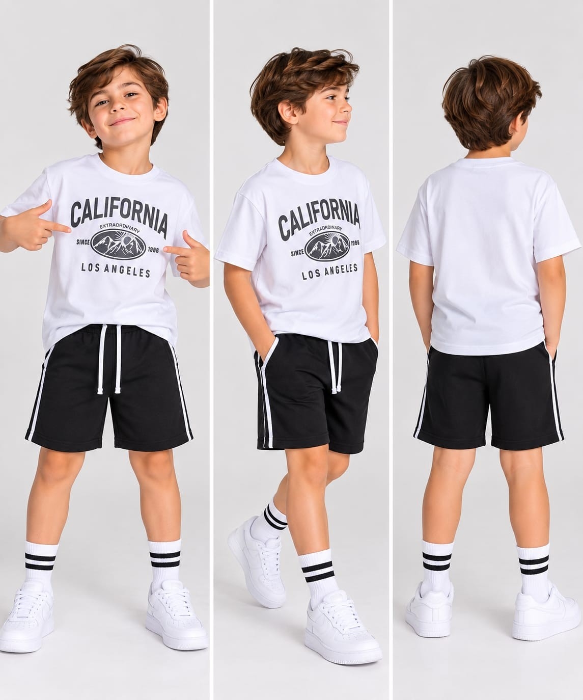 Conjuntos Niños Remeras Manga Corta/ Short. ( Jersey y Rustico Peinado ) - Imagen 3