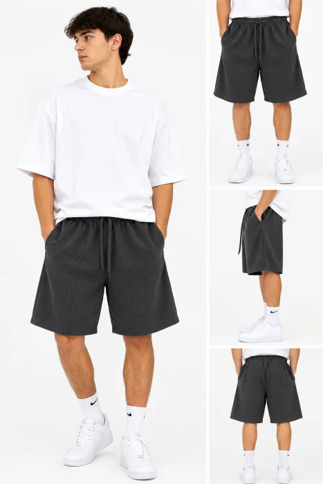 Shorts de Tela Mini Wafle