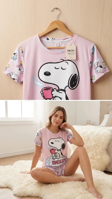 Pijama Modal Soft Juvenil Snoopy