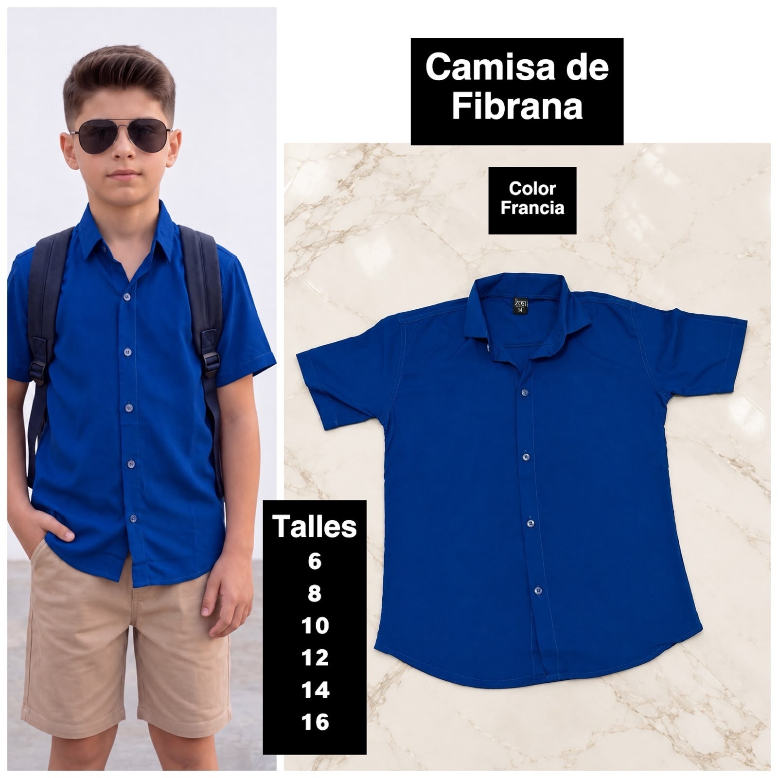 Camisa de Niño de Tela Fibrana Premium - Imagen 7