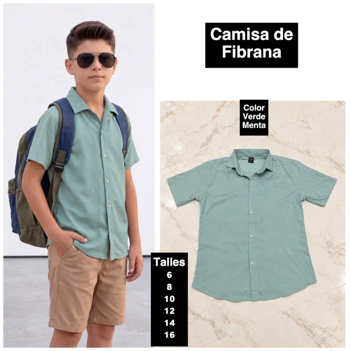 Camisa de Niño de Tela Fibrana Premium