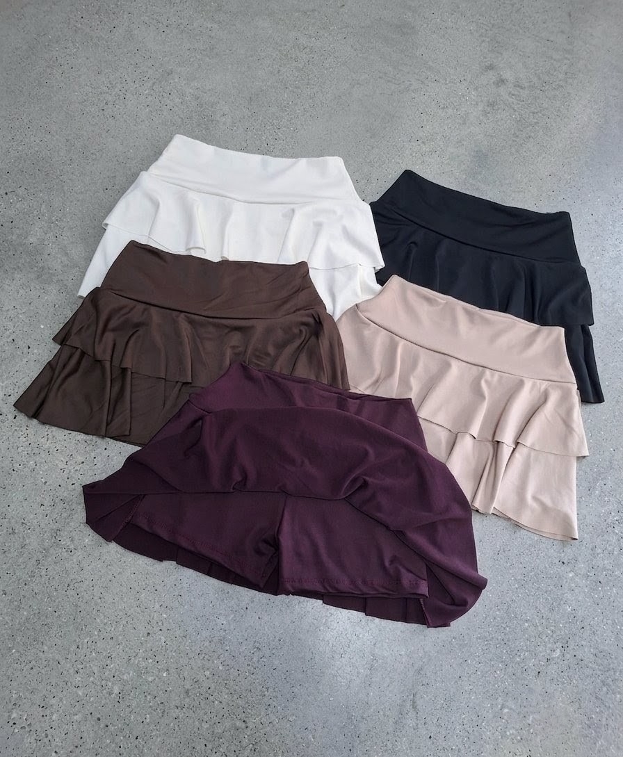 Short Pollera Volados Microfibra Lilith Volados - Imagen 2