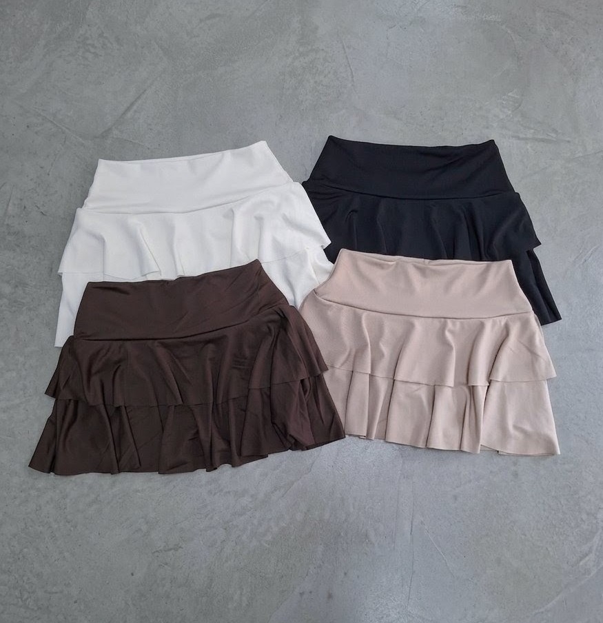 Short Pollera Volados Microfibra Lilith Volados - Imagen 3