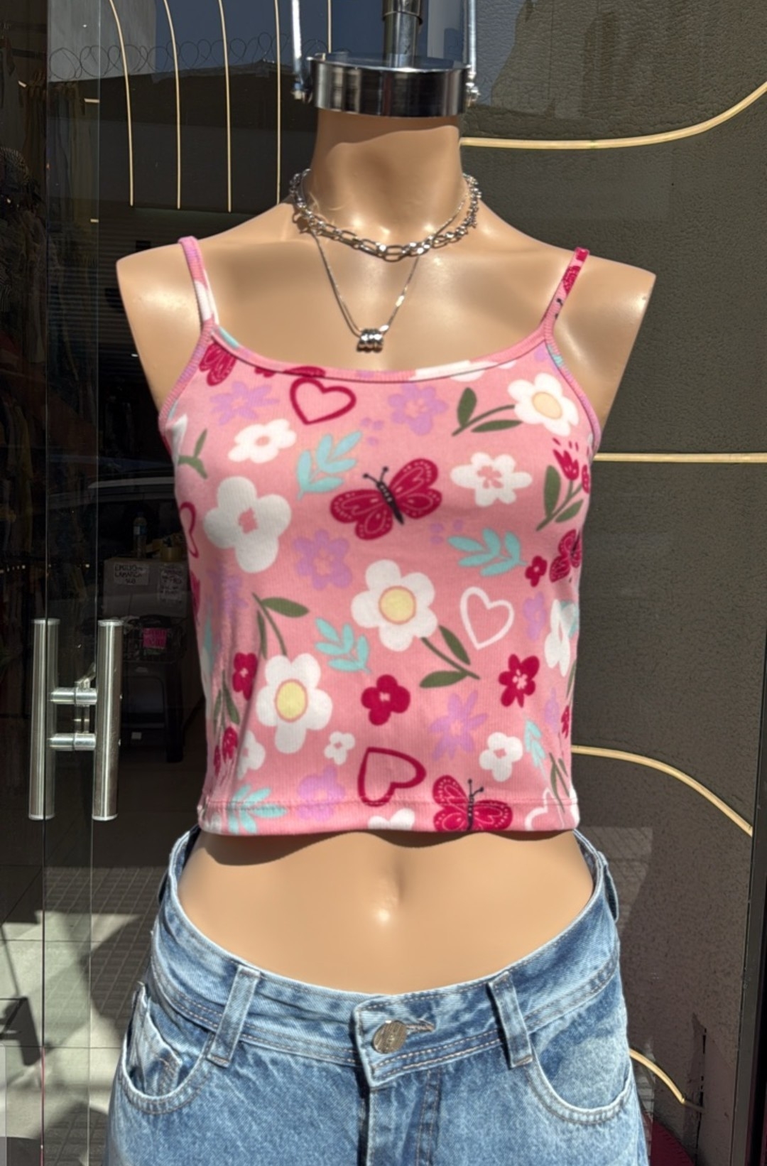 Musculosa Bretel Flores - Imagen 2