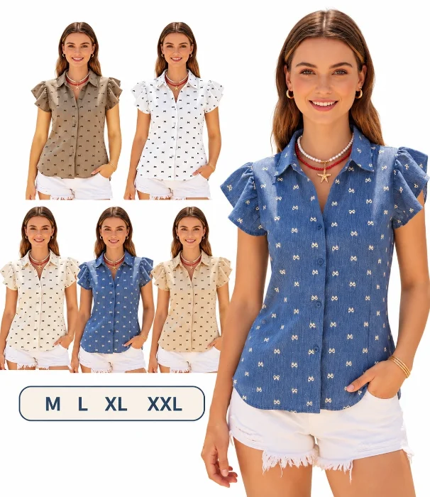 Camisa con Moños y Volados