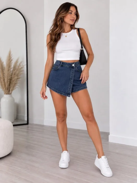 Shorts Pollera Jeans
