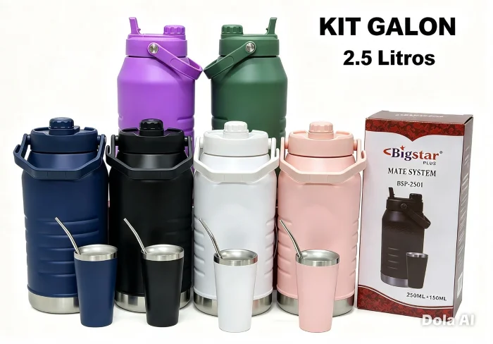 Kit Terere Galon 2.5ml + Mate + Bombilla