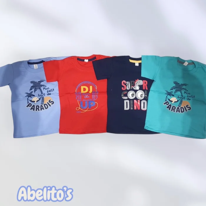 Remeras de Algodon Estamapada y Rayada