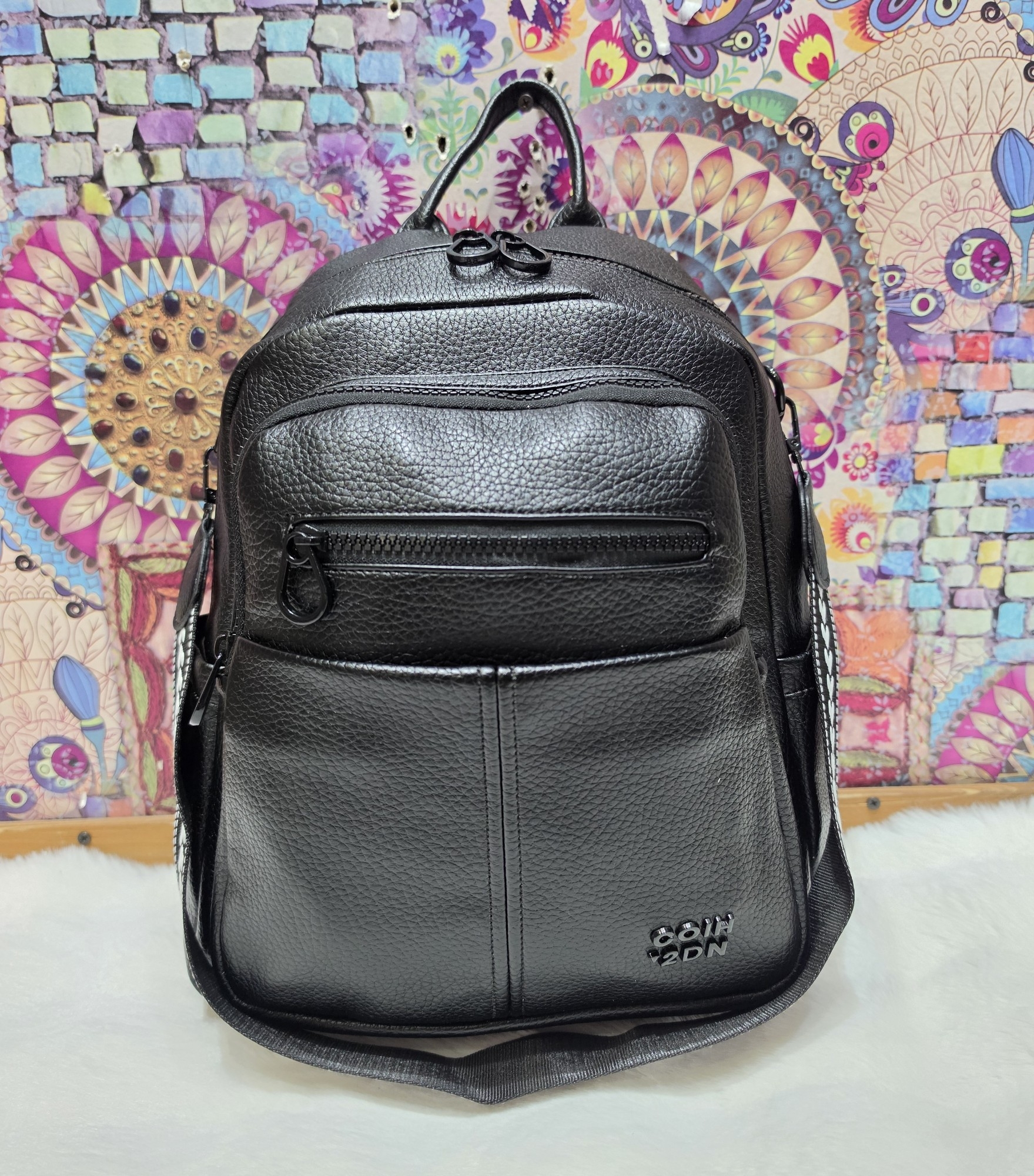 Nuevo Ingreso Mochila Morral de Cuero Pu con Tira Desmontable - Imagen 1