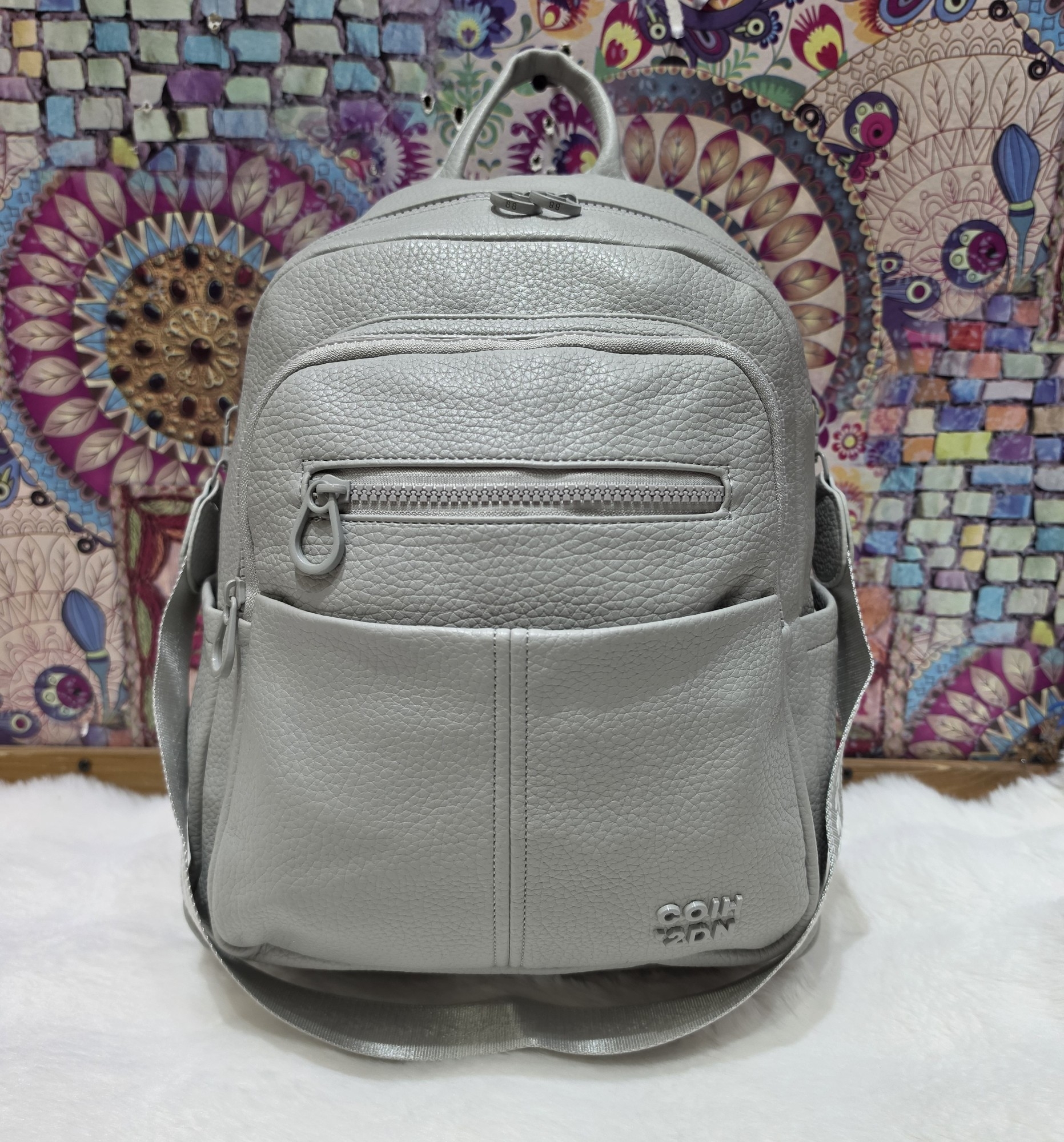 Nuevo Ingreso Mochila Morral de Cuero Pu con Tira Desmontable - Imagen 3