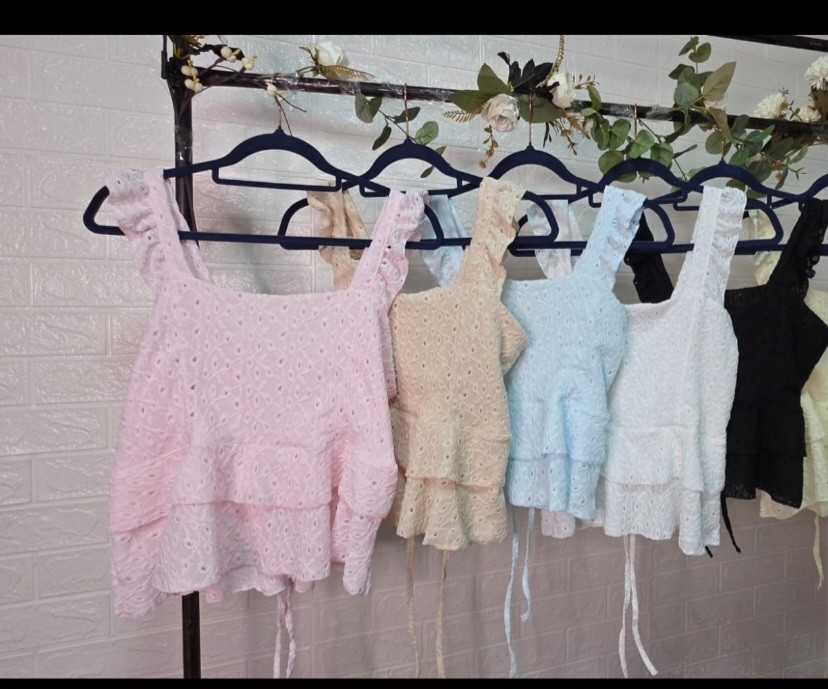 Musculosa de Broderi  Crochet Elastizado  por Pedido - Imagen 3