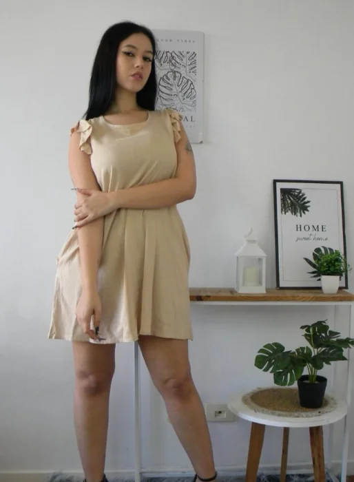Vestido de Lino Espandex por Pedido y Curva  del 2 al 6