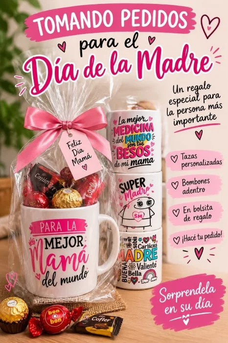 Tazas Dia de la Madre de Polimero