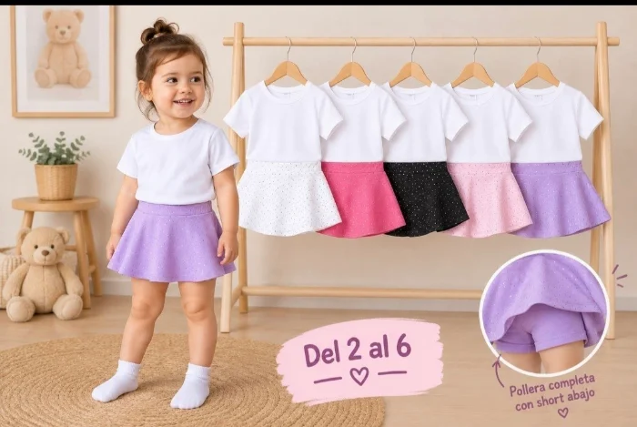 Short Pollera Bebas