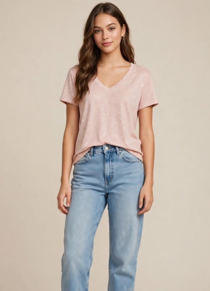Remera Cuello V (morley Gliter) - Imagen 6