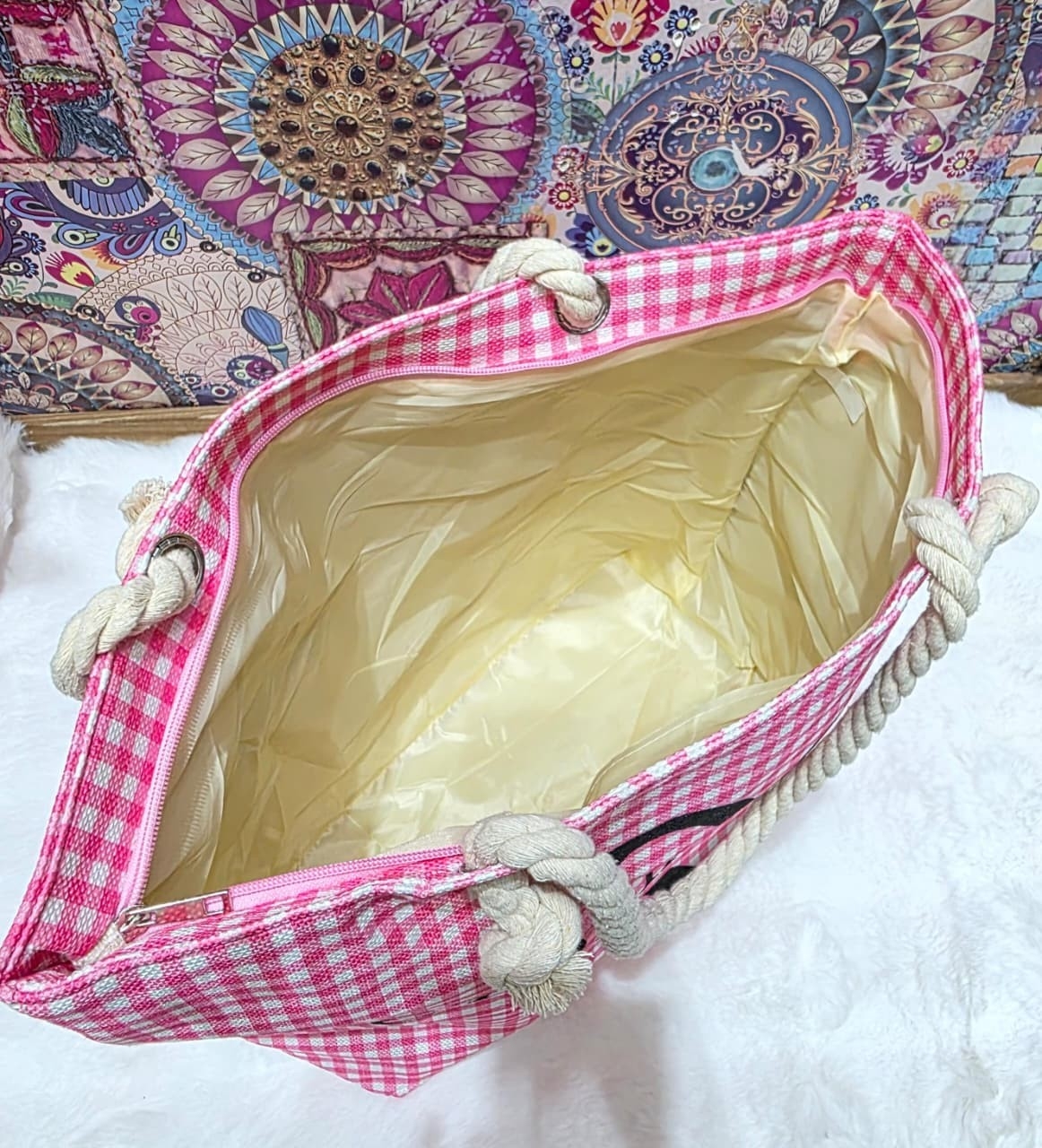 Nuevo Ingresode Hermoso Bolso de Tela Rigida Tipo Playero Impermeable - Imagen 7