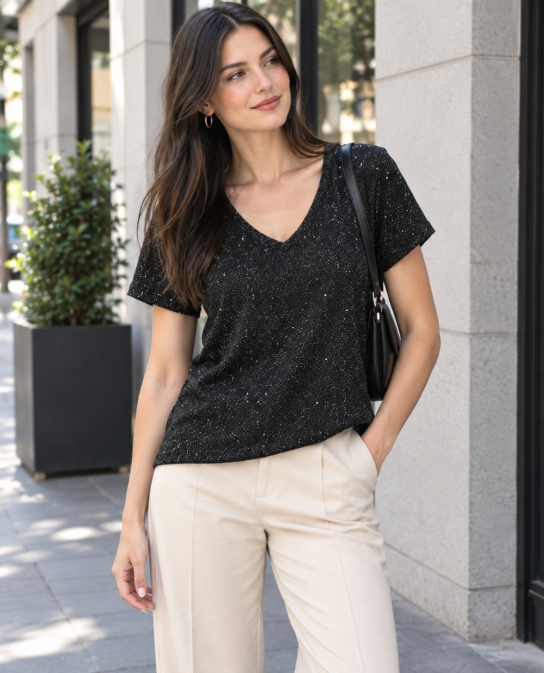 Remera Cuello V (morley Gliter) - Imagen 4