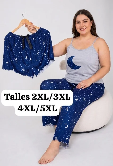 Pijamas Talles Grandes de 3.piezas