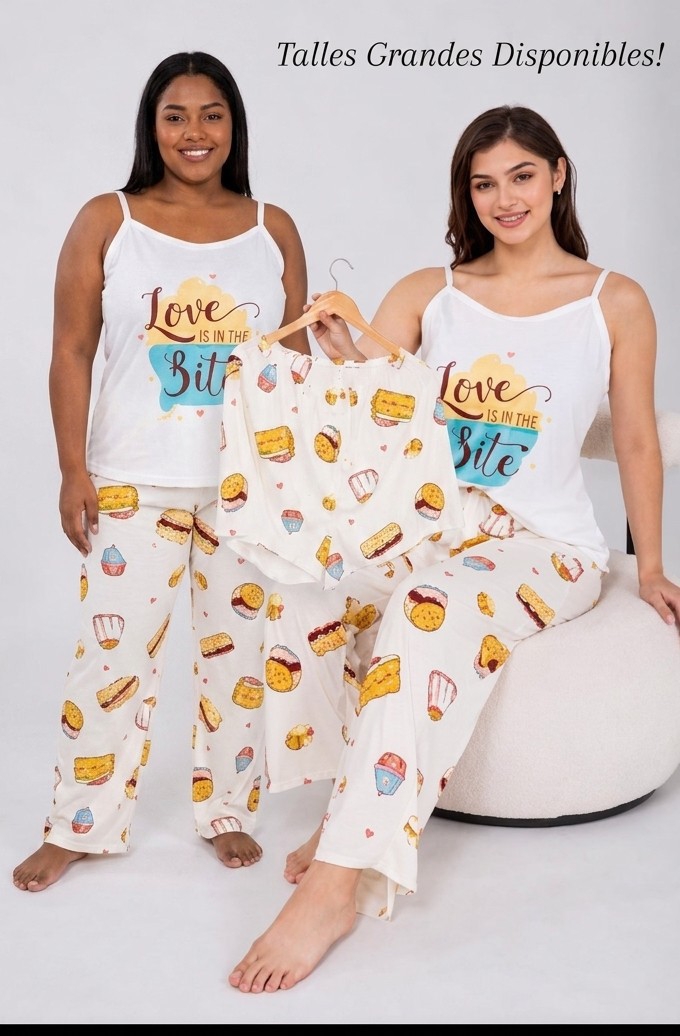 Pijamas Talles Grandes de 3.piezas - Imagen 2
