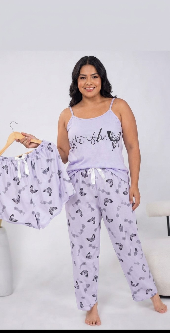 Pijamas Talles Grandes de 3.piezas - Imagen 3