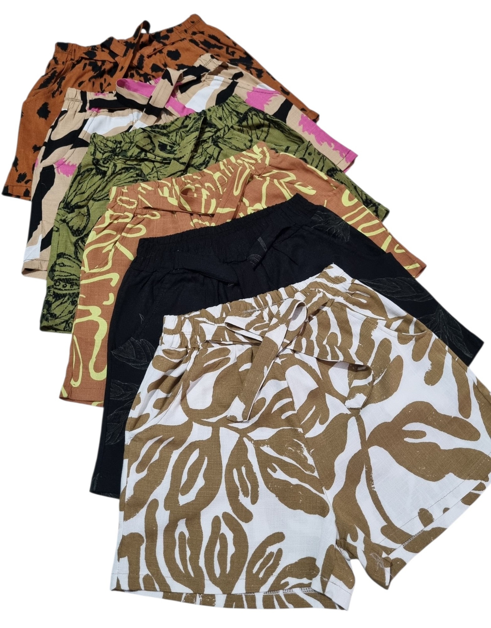 Short Lino Estampado  "ambar" - Imagen 2