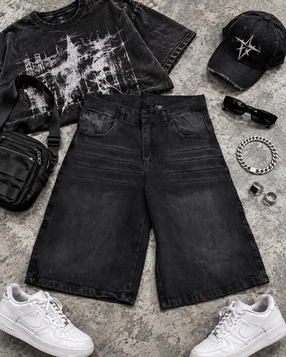 Bermuda Baggy Negro