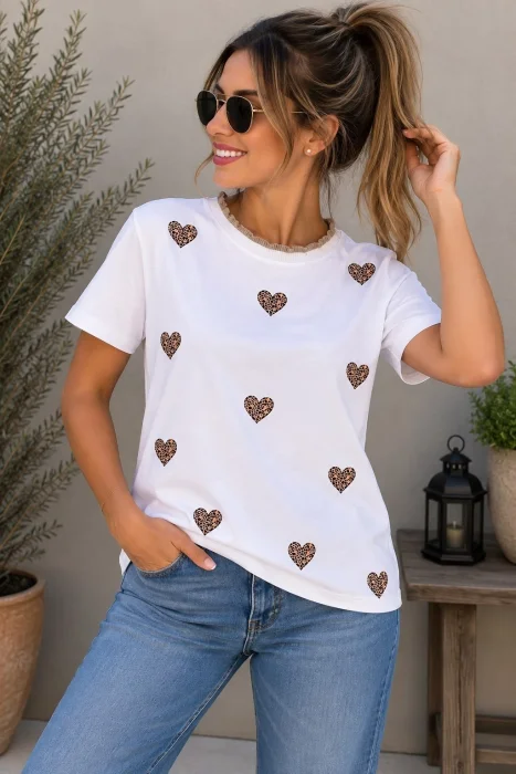 Remera Dama Cuello Hilo