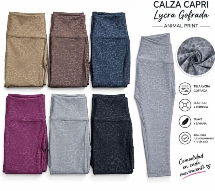 Capri Gofradas  Calidad Premium  Pesada Leycra 70