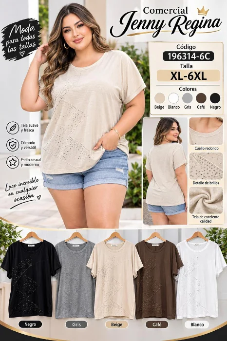 Remera de Algodón Talle Especial
