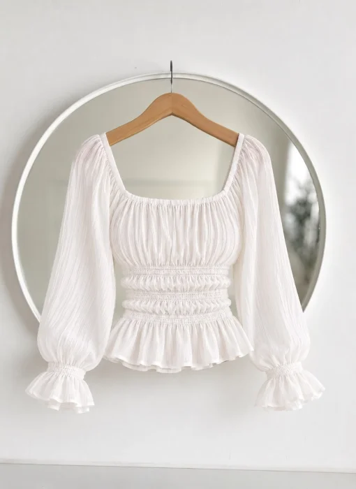 Blusa Frunce Manga 3/4