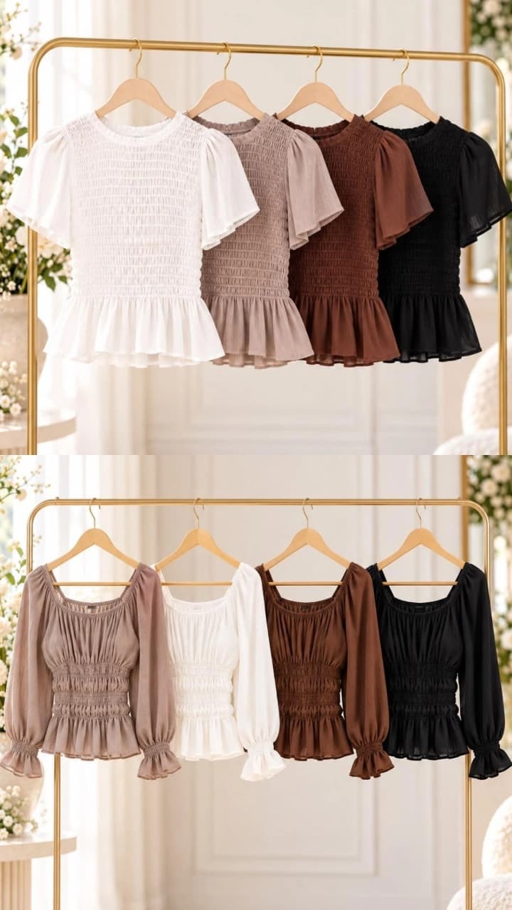 Blusa Frunce Manga 3/4 - Imagen 2